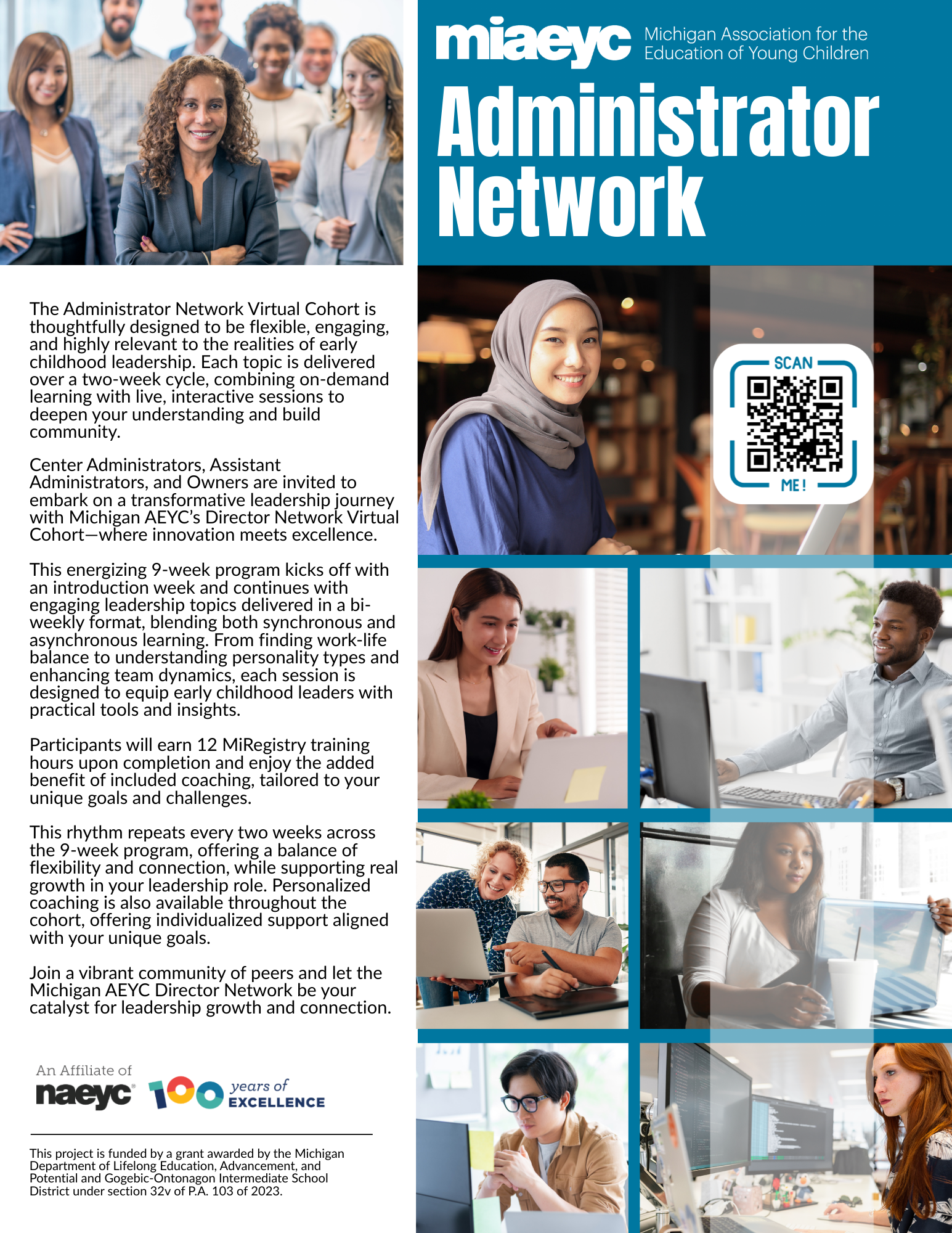 The Administrator Network Virtual Cohort is thoughtfully designed to be flexible, engaging, and highly relevant to the realities of early childhood leadership. Each topic is delivered over a two-week cycle, combining on-demand learning with live, interactive sessions to deepen your understanding and build community.